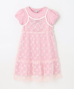 ANY KIDS チュールキャミソール付き ワンピース ピンク