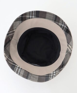 J.PRESS LADIES 【洗える・UV・畳める】Check バケット ハット ベージュ系