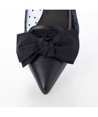 MODE ET JACOMO <MODE ET JACOMO>ビッグリボンオペラパンプス ネイビー