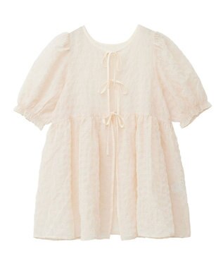 earth music&ecology シアーパフチュニック Ivory