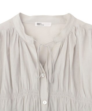 CRAFT STANDARD BOUTIQUE ウ゛ィンテージボイルロングスリーブブラウス Light Gray