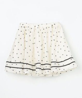 ANY KIDS ネコ×ドット スカート エクリュ