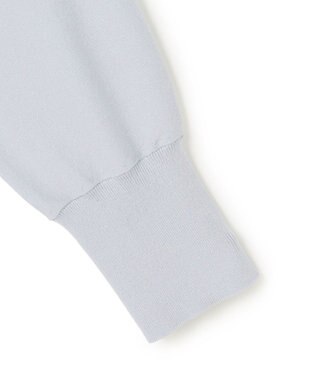 ICB クリアレーヨンストレッチ Vネックニット スモーキーサックス