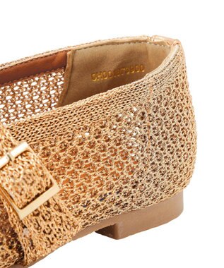 AMERICAN HOLIC メタルメッシュフラットシューズ Gold
