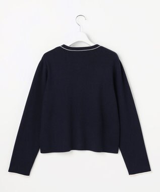 ANY SIS L CICA加工 ニット ジャケット ネイビー