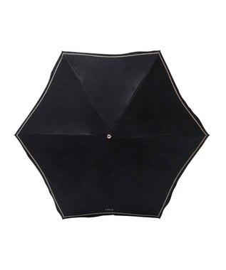 MOONBAT FURLA(フルラ) 晴雨兼用日傘 折りたたみ傘 ジッパー刺繍 1級遮光 遮熱 UV ブラック