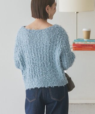 AMERICAN HOLIC リボンヤーンニットプルオーバー Grayish Blue