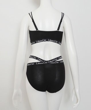 WEGO 【ブラトップ＆ショーツセット】Liliane　Ciel　ロゴテープ ブラック