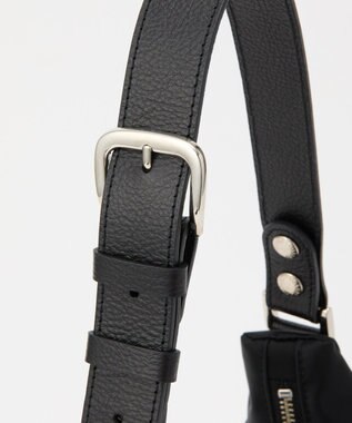 russet ステンシル風プリント ナイロン2WAYミニショルダーバッグ(SF-270) Black