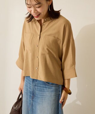 AMERICAN HOLIC 接触冷感Wポケット5分袖ショートシャツ