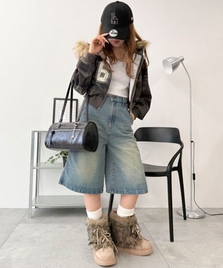 WEGO キラキラチャーム付きドラムボストンバッグ ブラックその他