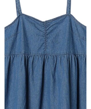 earth music&ecology デニムバックレースアップワンピース Light Indigo