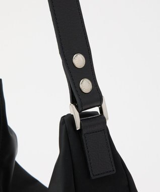 russet ステンシル風プリント ナイロン2WAYミニショルダーバッグ(SF-270) Black