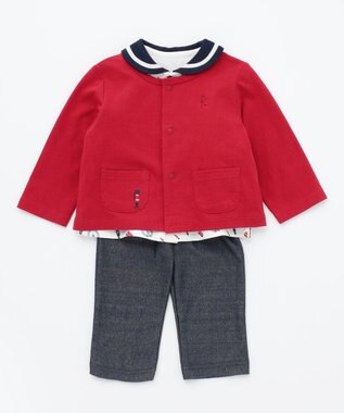 組曲 KIDS 【80-90㎝】ロンドントラベルセーラー セット オフホワイト系5