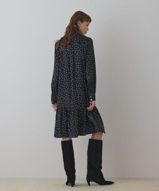 GRACE CONTINENTAL ランダムドットボウタイワンピース ブラック