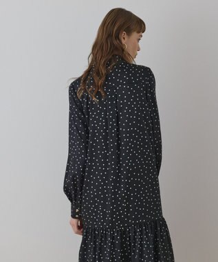 GRACE CONTINENTAL ランダムドットボウタイワンピース ブラック