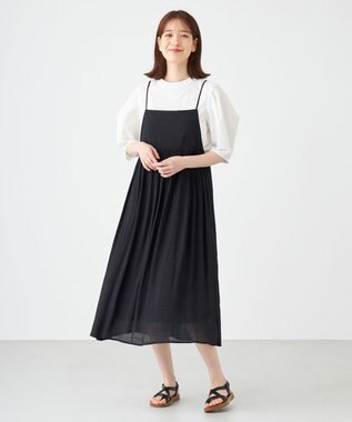 SHARE PARK LADIES スラブキャミワンピース ブラック系