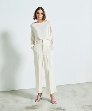 GRACE CONTINENTAL サテンベイカーパンツ キナリ