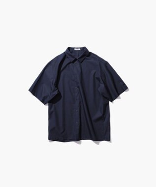 ATON SUVIN BROAD | オーバーサイズシャツ - UNISEX NAVY