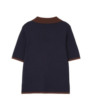 Green Parks 配色ニットポロ Navy