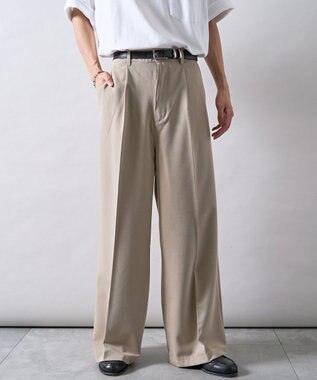 CRAFT STANDARD BOUTIQUE 半袖ダブルテーラードセットアップ Beige