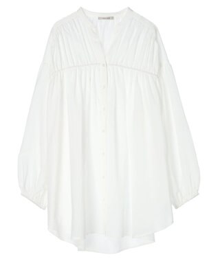 Green Parks シャーリングボリュームスキッパーチュニック Off White