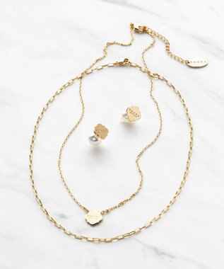 TOCCA LOGO CLOVER LAYERED NECKLACE ネックレス ゴールド系
