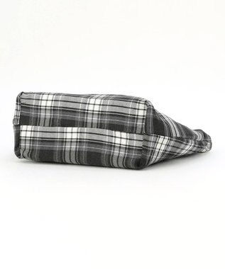 J.PRESS LADIES 【完全受注生産】ポーチ付き キャンバス ミニトートバッグ ベージュ×グレーチェック系