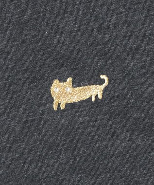 tsumori chisato SLEEP ツモリチサト ワンピース 5分袖 半袖 ルームウエア 綿混ベア天竺 ロング丈(ふくらはぎ付近) レディース UNT156 /ワコール ブラック