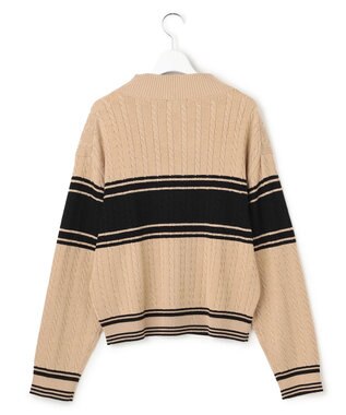 J.PRESS YORK STREET 【WOMEN】ラインハイゲージニット ベージュ系1