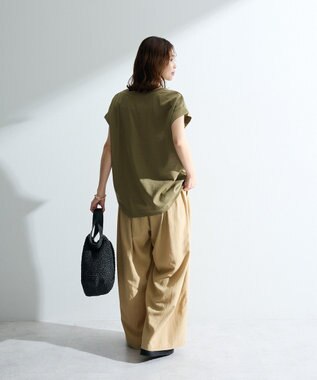 Green Parks 汗染み防止フレンチロゴＴシャツ Khaki