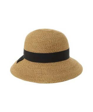 MOONBAT FURLA(フルラ) ペーパーブレードリボン巻きダウンハット サイズ調整可 ブラック