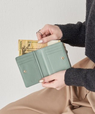 russet エンボスモノグラムハーフウォレット(SO-437) Green