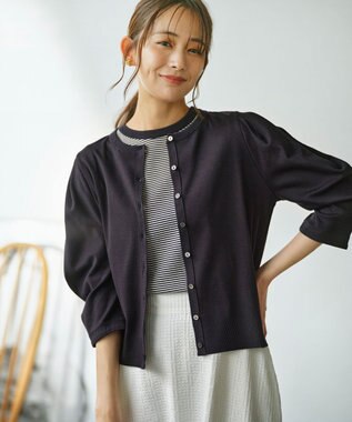 組曲 【WEB限定】セーターマシーン カーディガン ネイビー系