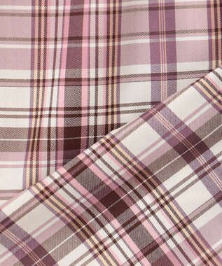 ANY SIS S 【洗える】ソフトチェック ブラウス ピンク系