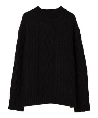 CRAFT STANDARD BOUTIQUE ケーブルニットドッキングスウェット Black