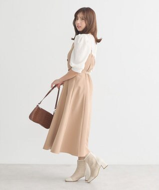 earth music&ecology トレンチ風キャミワンピース Beige