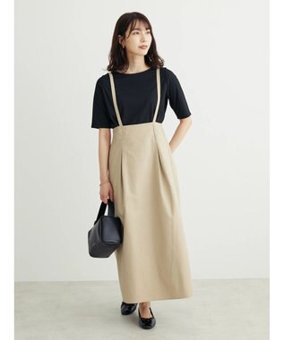 Green Parks サス付きスカート Beige