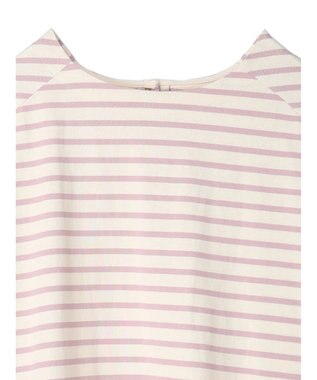 earth music&ecology バック釦ボーダーチュニック Pink