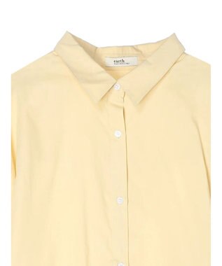 earth music&ecology ワイドスリーブ半袖シャツ Yellow