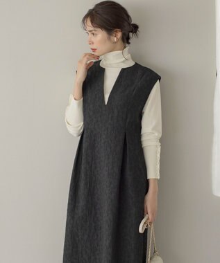 組曲 【WEB限定色あり】ELENA タートルネック ニット パールホワイト系