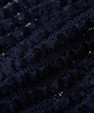 earth music&ecology ミニフリルカットレースアンサンブル Navy