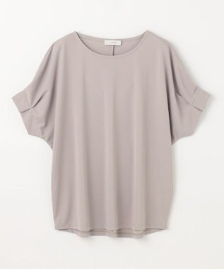 ANY 【洗濯機可】タックスリーブドルマンTシャツ ベージュ