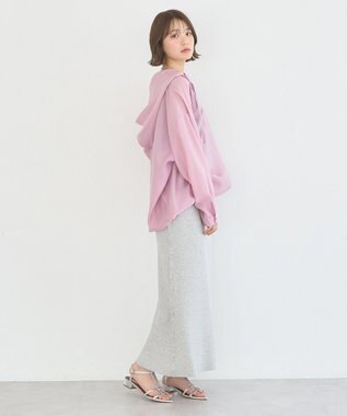 earth music&ecology サイドメローリブニットスカート Gray Mixture