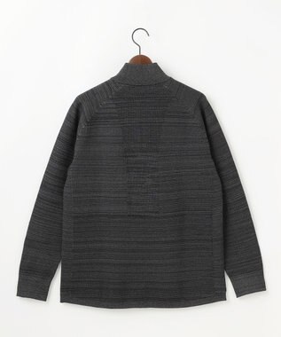 JOSEPH ABBOUD MOUNTAIN 【軽さ/ストレッチ】ホールガーメント3Dニット トスタンドZIPプルオーバー グレー系