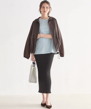 23区 L 【SLOW/一部店舗限定】ナイロン パーカー ブルゾン ダークブラウン系