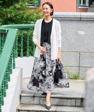 自由区 【洗える・XSサイズあり】ハイツイストコットンアセテート カーディガン アイボリー系