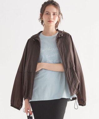 23区 L 【SLOW/一部店舗限定】ナイロン パーカー ブルゾン ダークブラウン系