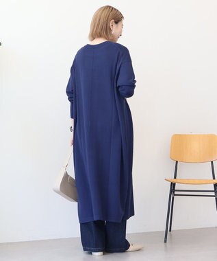 AMERICAN HOLIC バイパチボックスニットワンピース Navy