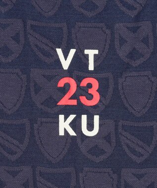 23区GOLF 【WOMEN】ハーフジッププルオーバー 着回しやすく長く愛用できる 総柄ながらもシック ネイビー系